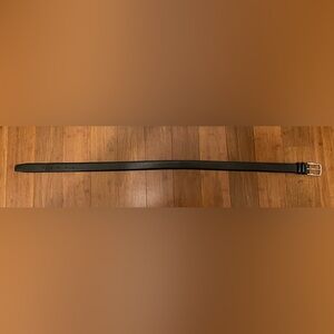 Polo Ralph Lauren Leather? Belt Silver Buckle Stamped Polo Logo Size 34